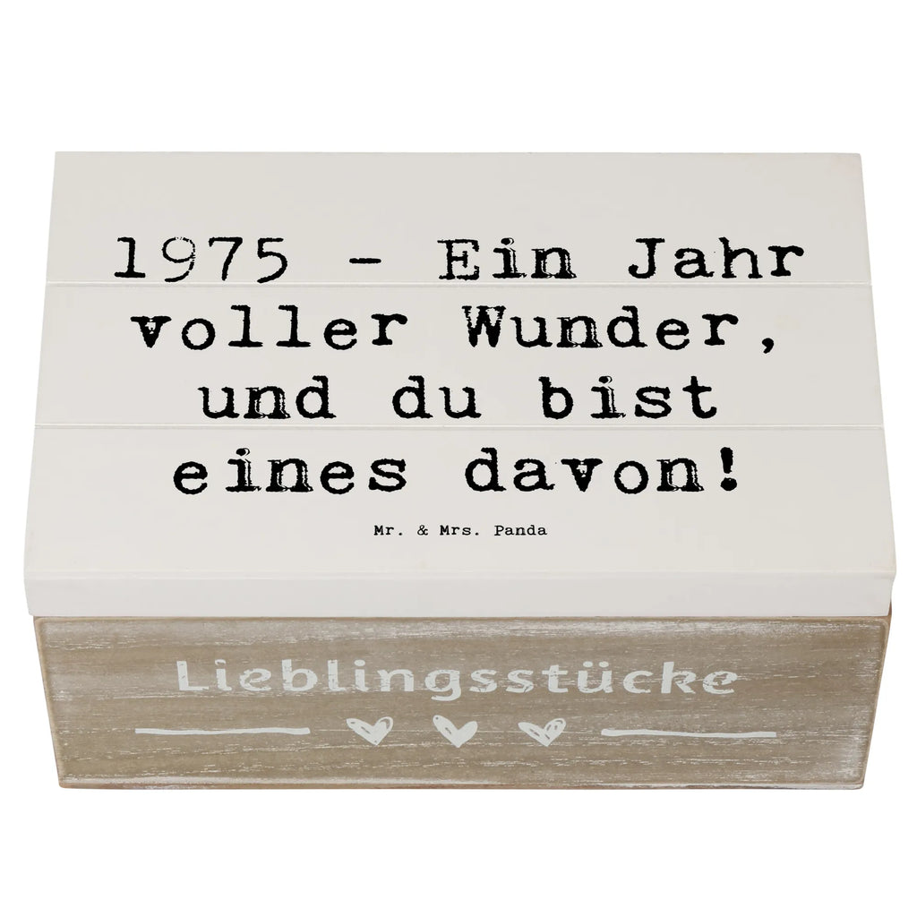 Holzkiste Spruch 1975 Geburtstag Wunder Erinnerungsbox, XXL, Schatzkiste, Truhe, Erinnerungskiste, Geschenkdose, Aufbewahrungsbox, Schatulle, Dekokiste, Holzkiste, Geschenkbox, Kiste, Geburtstag, Geburtstagsgeschenk, Geschenk