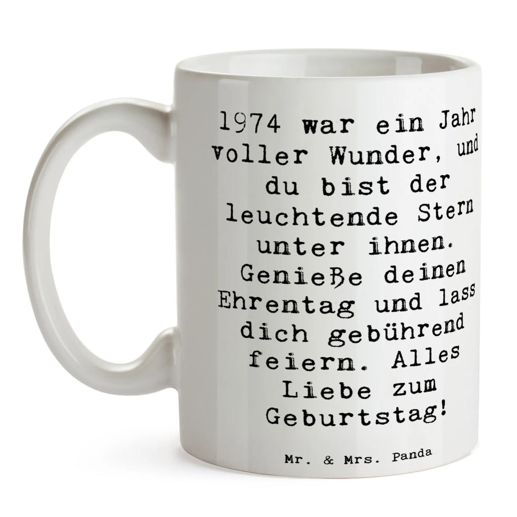 Tasse Spruch 1974 Geburtstag Stern Geschenktasse, Kaffeetasse, Bürotasse, Tasse mit Zitaten, Tasse mit Motiven, Keramiktasse, Porzellantasse, Tasse, Teetasse, Geburtstag, Geburtstagsgeschenk, Geschenk