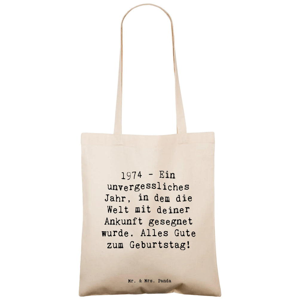Tote bag Saying 1974 - Ein unvergessliches Jahr, in dem die Welt mit deiner Ankunft gesegnet wurde. Alles Gute zum Geburtstag! Beuteltasche, Beutel, Einkaufstasche, Jutebeutel, Stoffbeutel, Tasche, Shopper, Umhängetasche, Strandtasche, Schultertasche, Stofftasche, Tragetasche, Badetasche, Jutetasche, Einkaufstüte, Laptoptasche, Geburtstag, Geburtstagsgeschenk, Geschenk