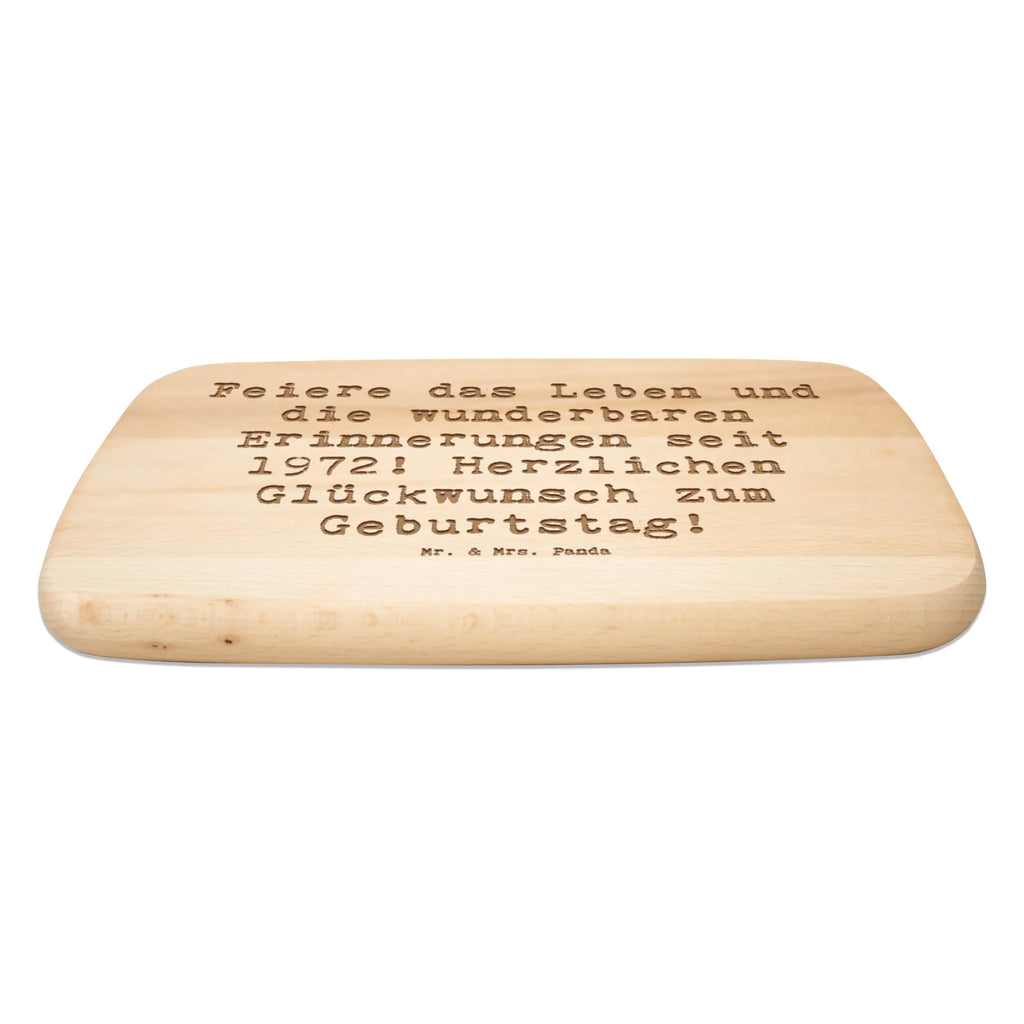 Śniadaniowa deska Przysłowie Feiere das Leben und die wunderbaren Erinnerungen seit 1972! Herzlichen Glückwunsch zum Geburtstag! Urodziny, prezent urodzinowy, prezent