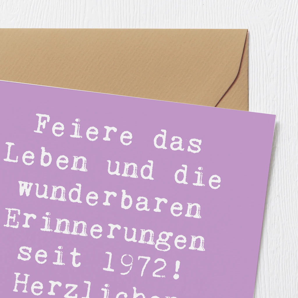 Deluxe Karte Spruch 1972 Geburtstag Karte, Hochwertige Klappkarte, Hochwertige Grußkarte, Hochzeitskarte, Einladungskarte, Geburtstagskarte, Klappkarte, Grußkarte, Glückwunschkarte, Geburtstag, Geburtstagsgeschenk, Geschenk
