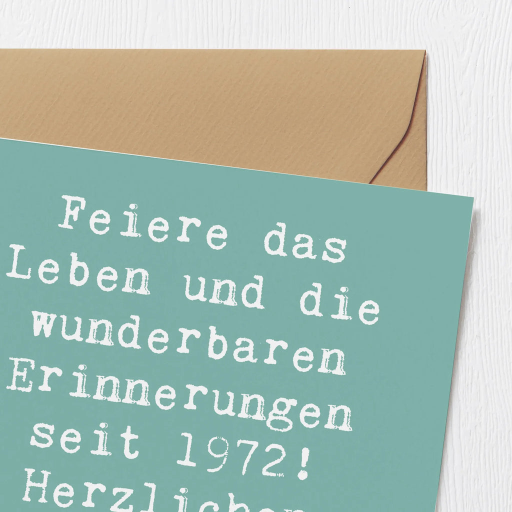 Deluxe Karte Spruch 1972 Geburtstag Karte, Hochwertige Klappkarte, Hochwertige Grußkarte, Hochzeitskarte, Einladungskarte, Geburtstagskarte, Klappkarte, Grußkarte, Glückwunschkarte, Geburtstag, Geburtstagsgeschenk, Geschenk