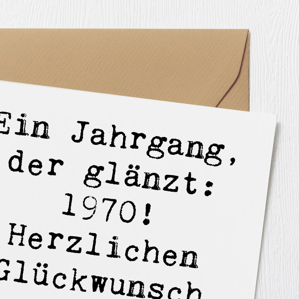 Deluxe Card Saying Ein Jahrgang, der glänzt: 1970! Herzlichen Glückwunsch zum Geburtstag! Einladungskarte, Klappkarte, Hochwertige Klappkarte, Glückwunschkarte, Karte, Geburtstagskarte, Hochwertige Grußkarte, Grußkarte, Hochzeitskarte, Geburtstag, Geburtstagsgeschenk, Geschenk