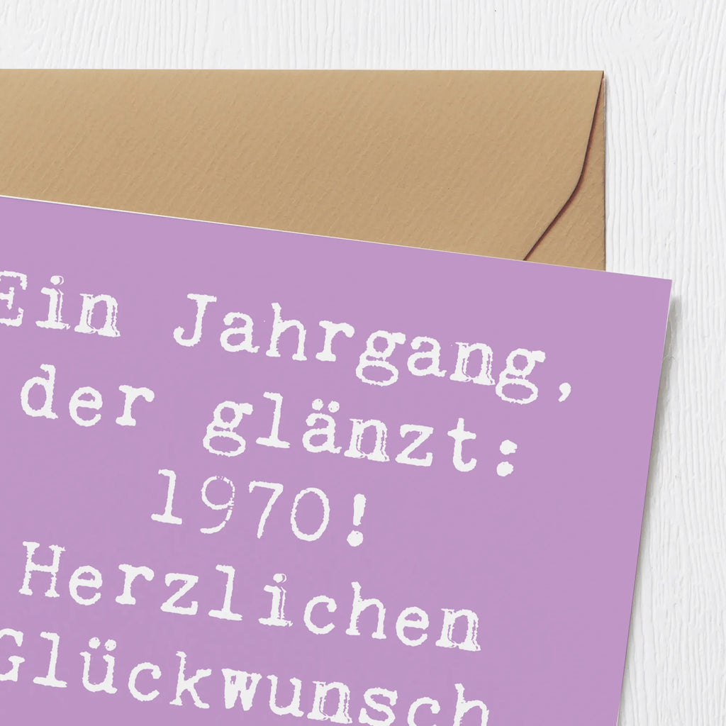 Deluxe Card Saying Ein Jahrgang, der glänzt: 1970! Herzlichen Glückwunsch zum Geburtstag! Einladungskarte, Klappkarte, Hochwertige Klappkarte, Glückwunschkarte, Karte, Geburtstagskarte, Hochwertige Grußkarte, Grußkarte, Hochzeitskarte, Geburtstag, Geburtstagsgeschenk, Geschenk