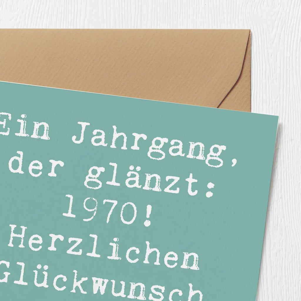 Deluxe Card Saying Ein Jahrgang, der glänzt: 1970! Herzlichen Glückwunsch zum Geburtstag! Einladungskarte, Klappkarte, Hochwertige Klappkarte, Glückwunschkarte, Karte, Geburtstagskarte, Hochwertige Grußkarte, Grußkarte, Hochzeitskarte, Geburtstag, Geburtstagsgeschenk, Geschenk