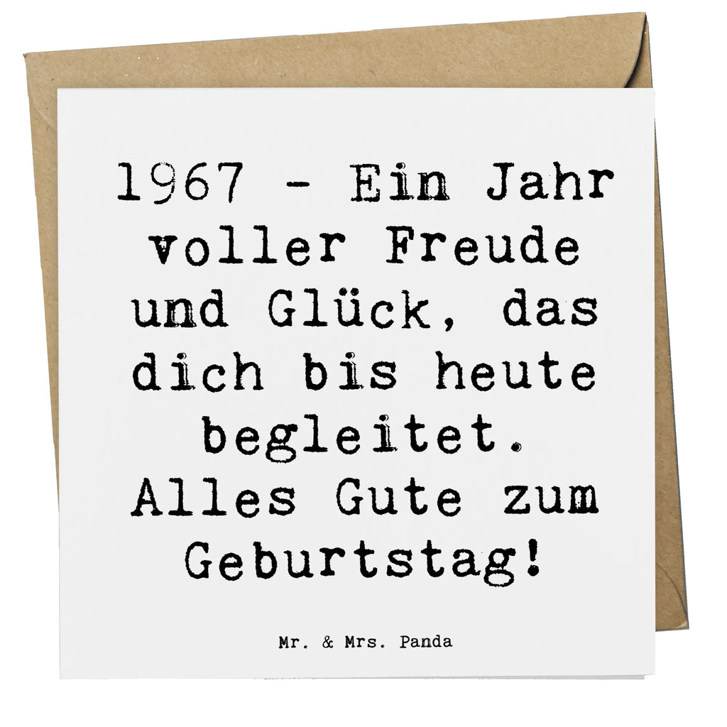 Deluxe Card Saying 1967 - Ein Jahr voller Freude und Glück, das dich bis heute begleitet. Alles Gute zum Geburtstag! Hochwertige Klappkarte, Karte, Geburtstagskarte, Grußkarte, Hochwertige Grußkarte, Klappkarte, Glückwunschkarte, Hochzeitskarte, Einladungskarte, Geburtstag, Geburtstagsgeschenk, Geschenk