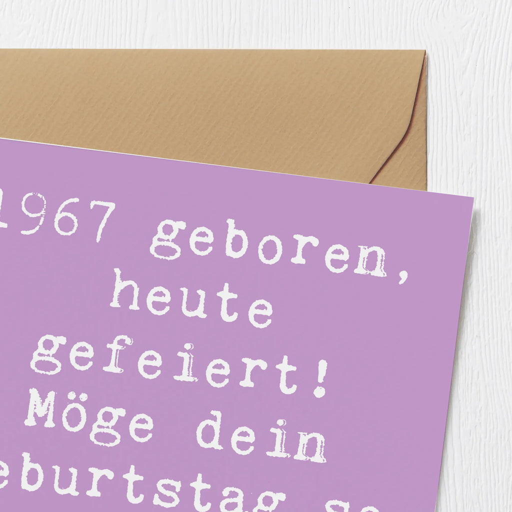 Deluxe Card Saying 1967 geboren, heute gefeiert! Möge dein Geburtstag so besonders sein wie du! Karte, Glückwunschkarte, Grußkarte, Einladungskarte, Klappkarte, Hochwertige Grußkarte, Hochzeitskarte, Geburtstagskarte, Hochwertige Klappkarte, Geburtstag, Geburtstagsgeschenk, Geschenk