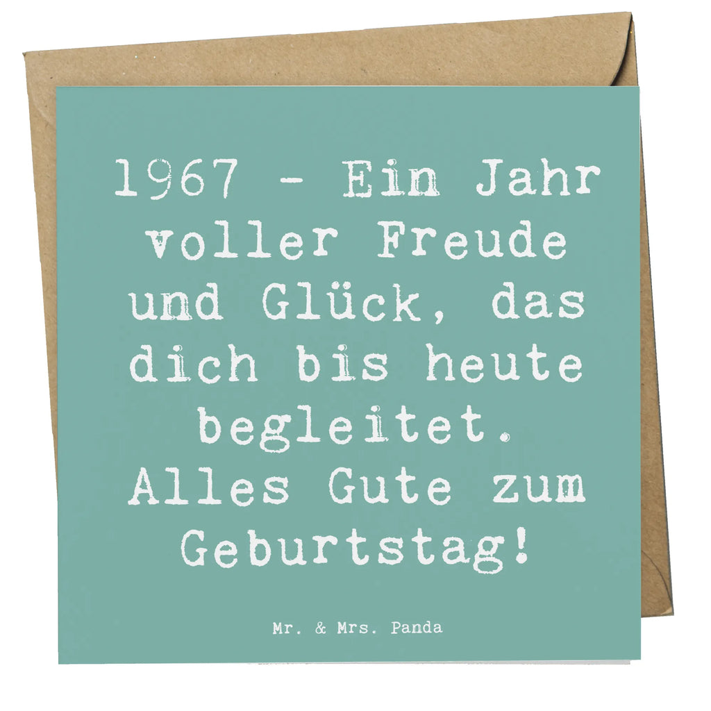 Deluxe Card Saying 1967 - Ein Jahr voller Freude und Glück, das dich bis heute begleitet. Alles Gute zum Geburtstag! Hochwertige Klappkarte, Karte, Geburtstagskarte, Grußkarte, Hochwertige Grußkarte, Klappkarte, Glückwunschkarte, Hochzeitskarte, Einladungskarte, Geburtstag, Geburtstagsgeschenk, Geschenk