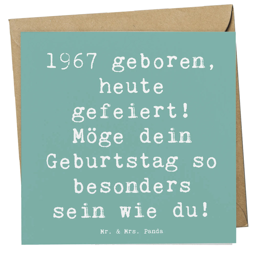 Deluxe Card Saying 1967 geboren, heute gefeiert! Möge dein Geburtstag so besonders sein wie du! Karte, Glückwunschkarte, Grußkarte, Einladungskarte, Klappkarte, Hochwertige Grußkarte, Hochzeitskarte, Geburtstagskarte, Hochwertige Klappkarte, Geburtstag, Geburtstagsgeschenk, Geschenk