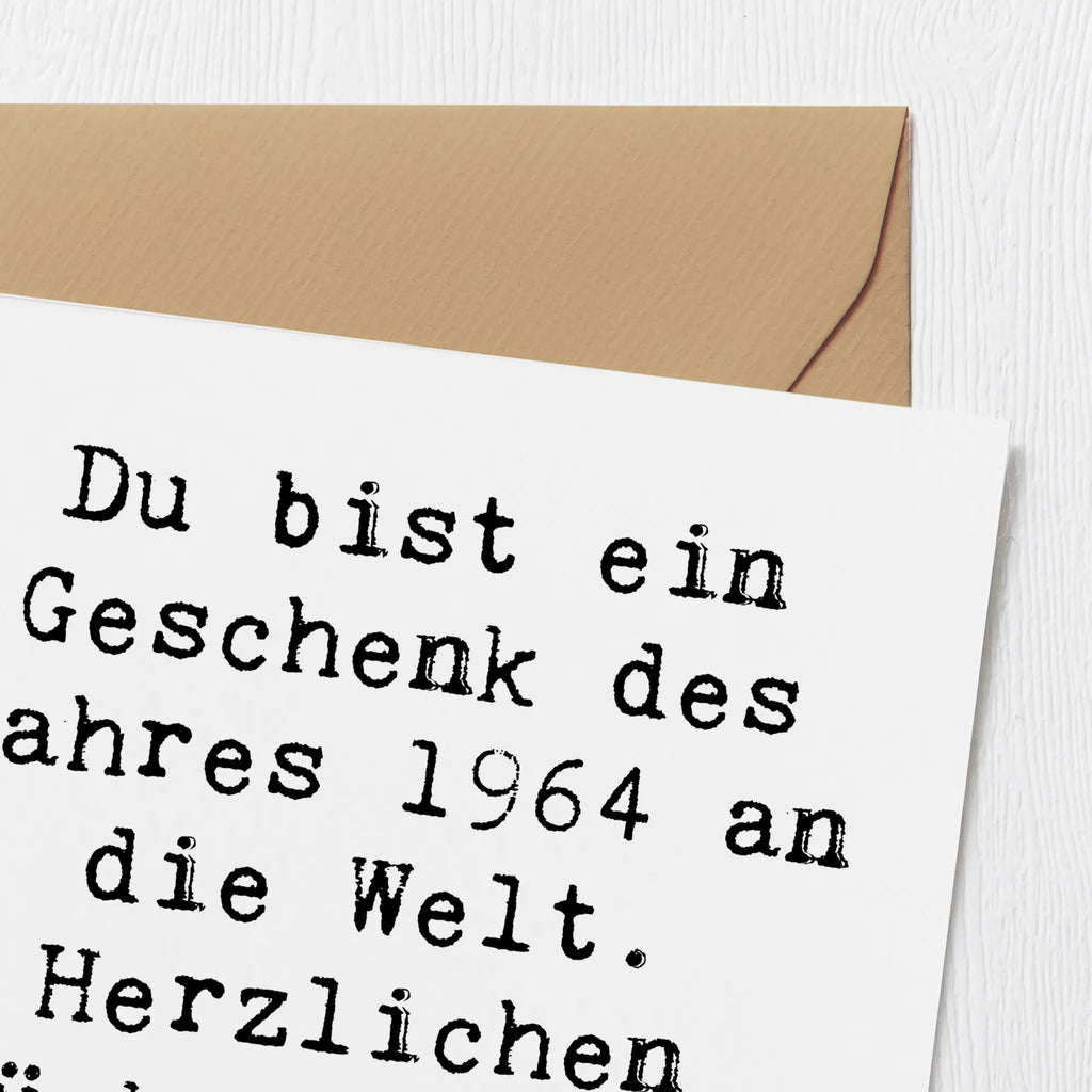 Deluxe Karte Spruch 1964 Geburtstag Geschenk Grußkarte, Hochzeitskarte, Karte, Hochwertige Grußkarte, Einladungskarte, Klappkarte, Glückwunschkarte, Geburtstagskarte, Hochwertige Klappkarte, Geburtstag, Geburtstagsgeschenk, Geschenk