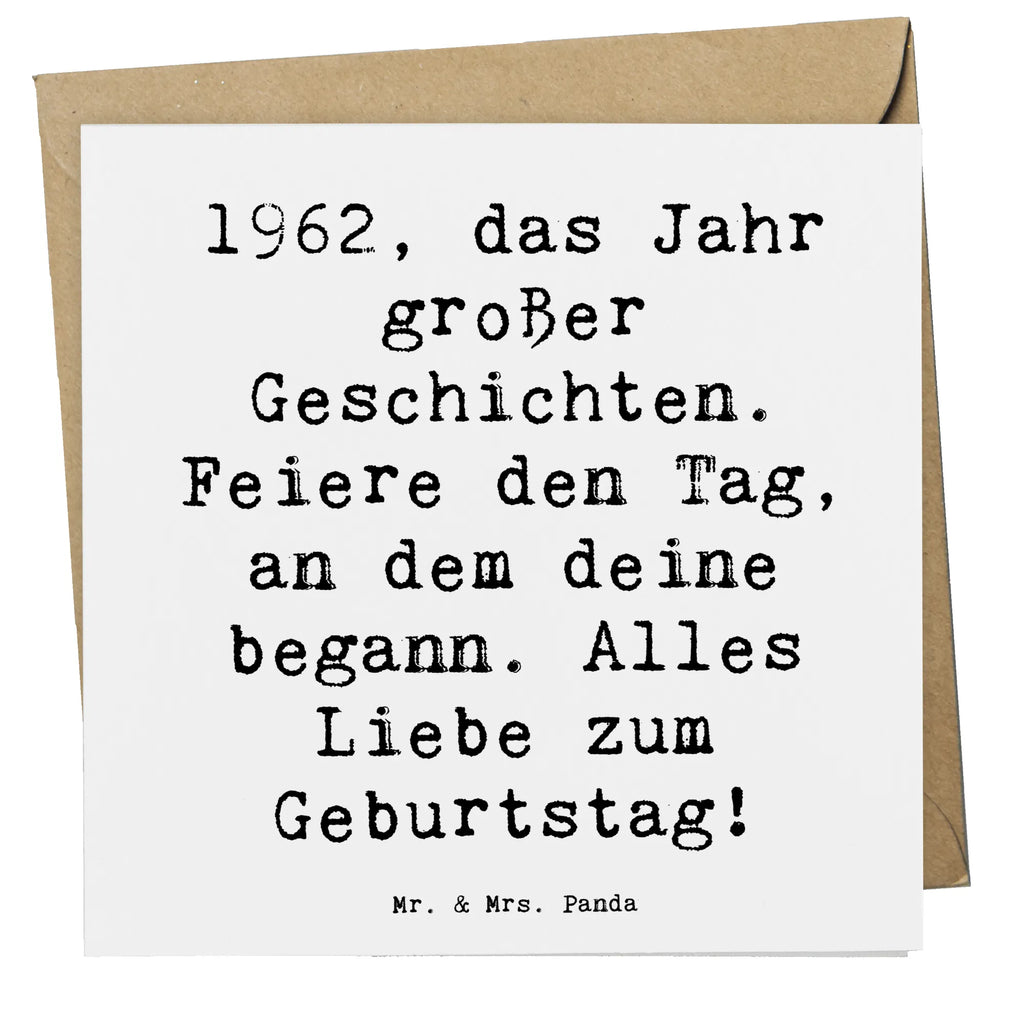 Deluxe Card Saying 1962, das Jahr großer Geschichten. Feiere den Tag, an dem deine begann. Alles Liebe zum Geburtstag! Hochwertige Klappkarte, Geburtstagskarte, Klappkarte, Einladungskarte, Hochzeitskarte, Karte, Grußkarte, Glückwunschkarte, Hochwertige Grußkarte, Geburtstag, Geburtstagsgeschenk, Geschenk