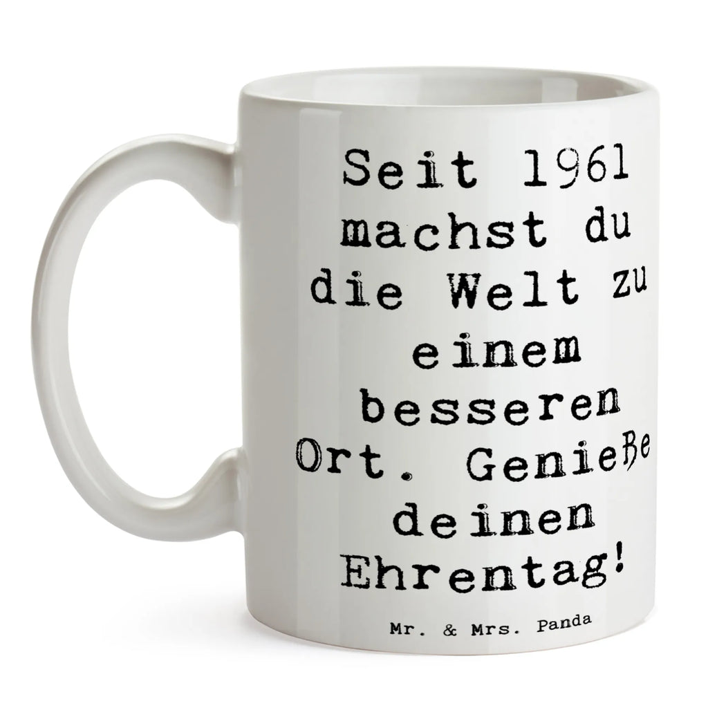 Tasse Spruch 1961 Geburtstag Freuden Tasse mit Motiven, Kaffeetasse, Keramiktasse, Geschenktasse, Tasse, Porzellantasse, Tasse mit Zitaten, Teetasse, Bürotasse, Geburtstag, Geburtstagsgeschenk, Geschenk