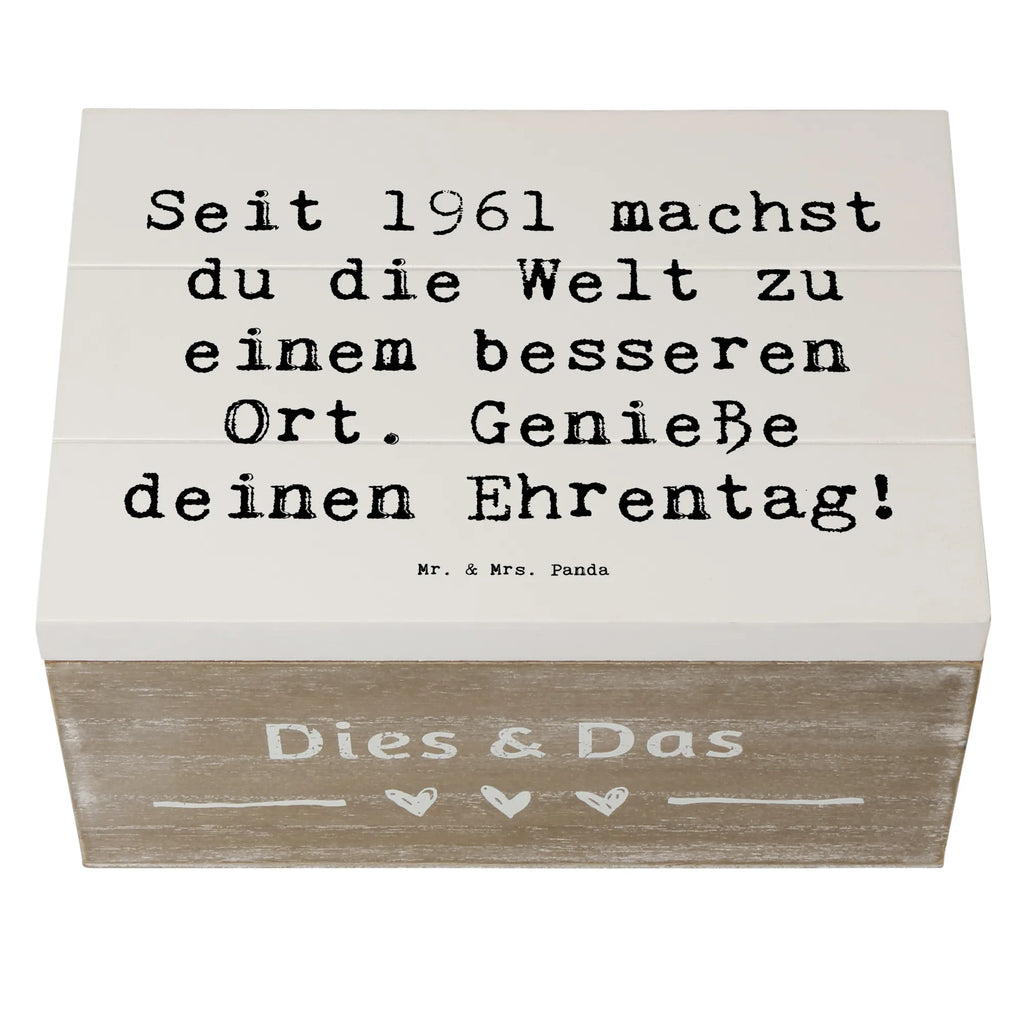 Holzkiste Spruch 1961 Geburtstag Freuden Aufbewahrungsbox, Dekokiste, Holzkiste, Geschenkdose, Truhe, Geschenkbox, Erinnerungskiste, Schatulle, Kiste, Erinnerungsbox, XXL, Schatzkiste, Geburtstag, Geburtstagsgeschenk, Geschenk