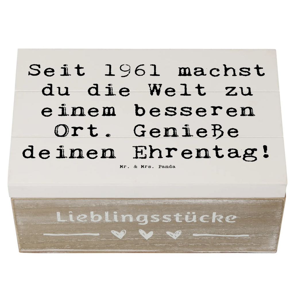 Holzkiste Spruch 1961 Geburtstag Freuden Aufbewahrungsbox, Dekokiste, Holzkiste, Geschenkdose, Truhe, Geschenkbox, Erinnerungskiste, Schatulle, Kiste, Erinnerungsbox, XXL, Schatzkiste, Geburtstag, Geburtstagsgeschenk, Geschenk