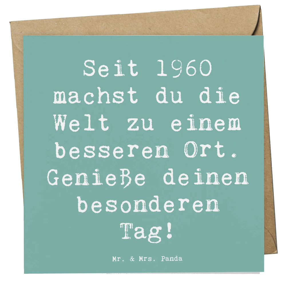 Deluxe Karte Spruch 1960 Geburtstag Klappkarte, Grußkarte, Geburtstagskarte, Hochwertige Klappkarte, Karte, Einladungskarte, Hochwertige Grußkarte, Hochzeitskarte, Glückwunschkarte, Geburtstag, Geburtstagsgeschenk, Geschenk