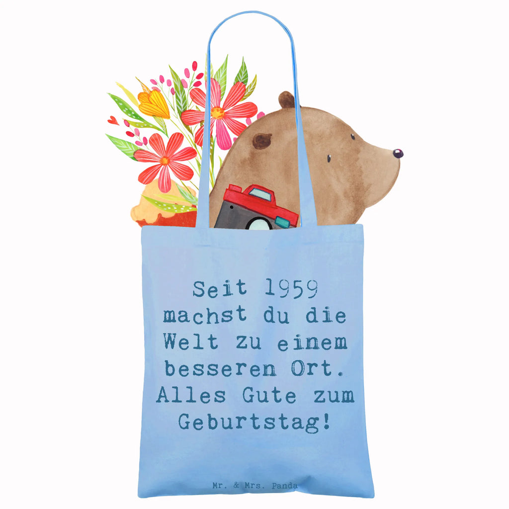 Tote bag Saying Seit 1959 machst du die Welt zu einem besseren Ort. Alles Gute zum Geburtstag! Jutebeutel, Einkaufstasche, Jutetasche, Beuteltasche, Schultertasche, Beutel, Einkaufstüte, Badetasche, Strandtasche, Tasche, Tragetasche, Stofftasche, Umhängetasche, Shopper, Laptoptasche, Stoffbeutel, Geburtstag, Geburtstagsgeschenk, Geschenk