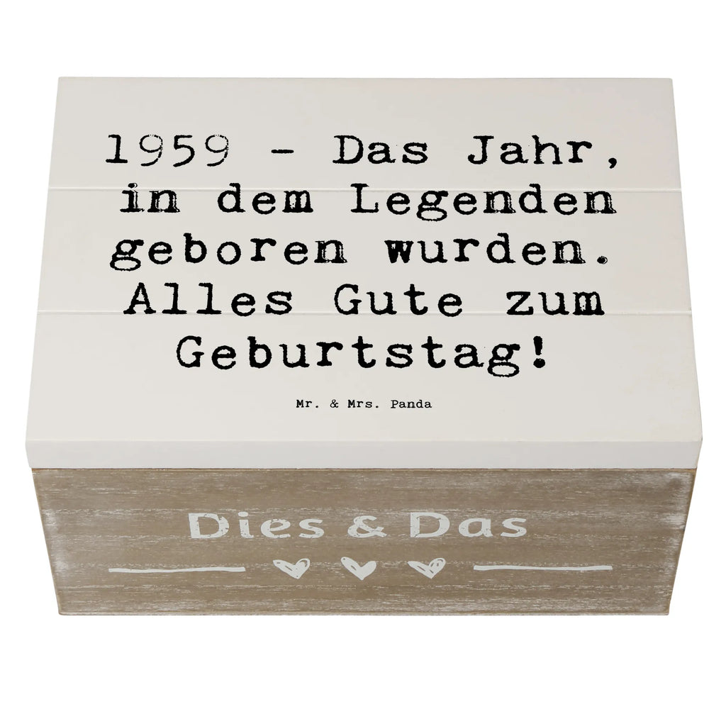 Wooden chest Saying 1959 - Das Jahr, in dem Legenden geboren wurden. Alles Gute zum Geburtstag! Erinnerungskiste, Holzkiste, Truhe, XXL, Schatulle, Geschenkdose, Kiste, Erinnerungsbox, Schatzkiste, Geschenkbox, Dekokiste, Aufbewahrungsbox, Geburtstag, Geburtstagsgeschenk, Geschenk