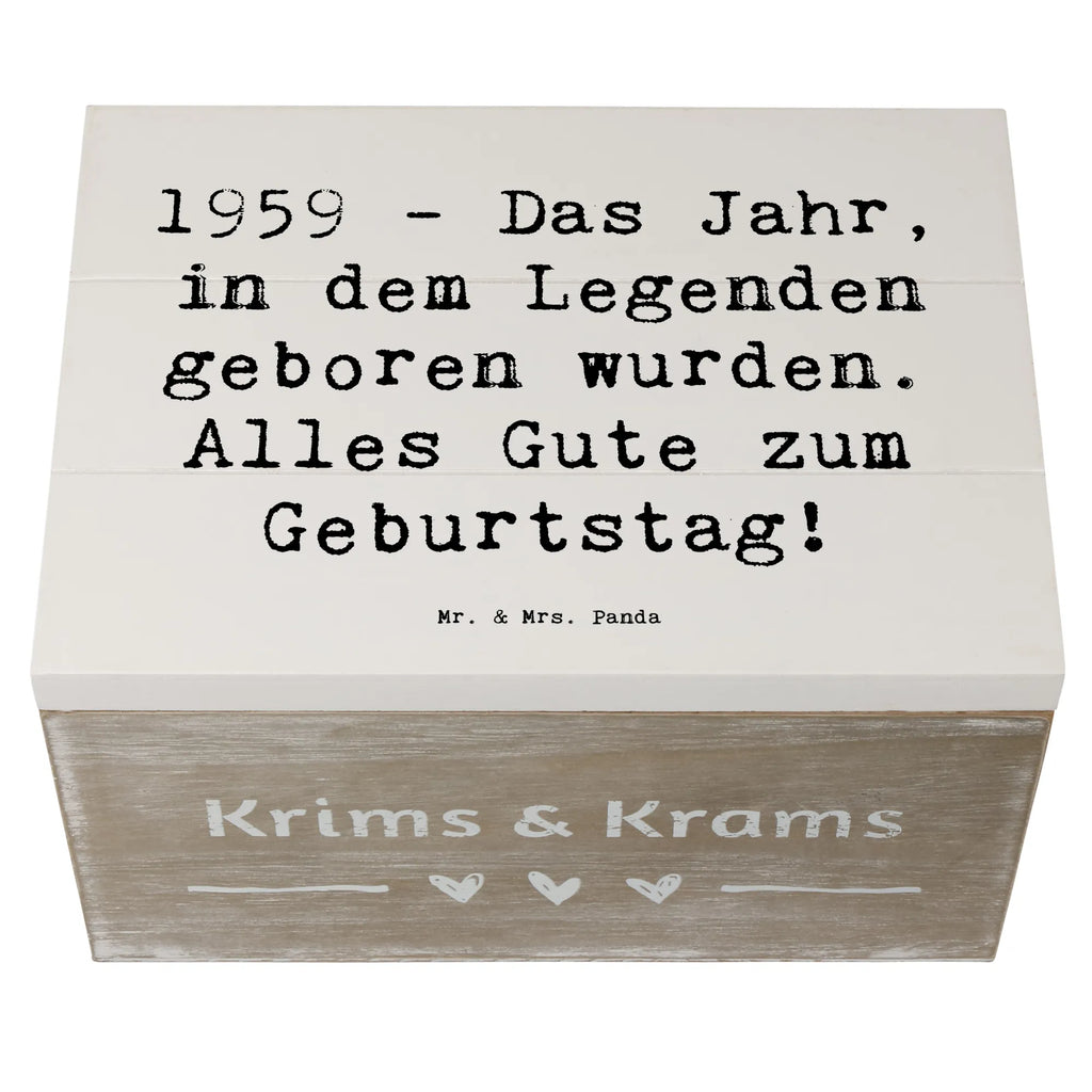 Wooden chest Saying 1959 - Das Jahr, in dem Legenden geboren wurden. Alles Gute zum Geburtstag! Erinnerungskiste, Holzkiste, Truhe, XXL, Schatulle, Geschenkdose, Kiste, Erinnerungsbox, Schatzkiste, Geschenkbox, Dekokiste, Aufbewahrungsbox, Geburtstag, Geburtstagsgeschenk, Geschenk
