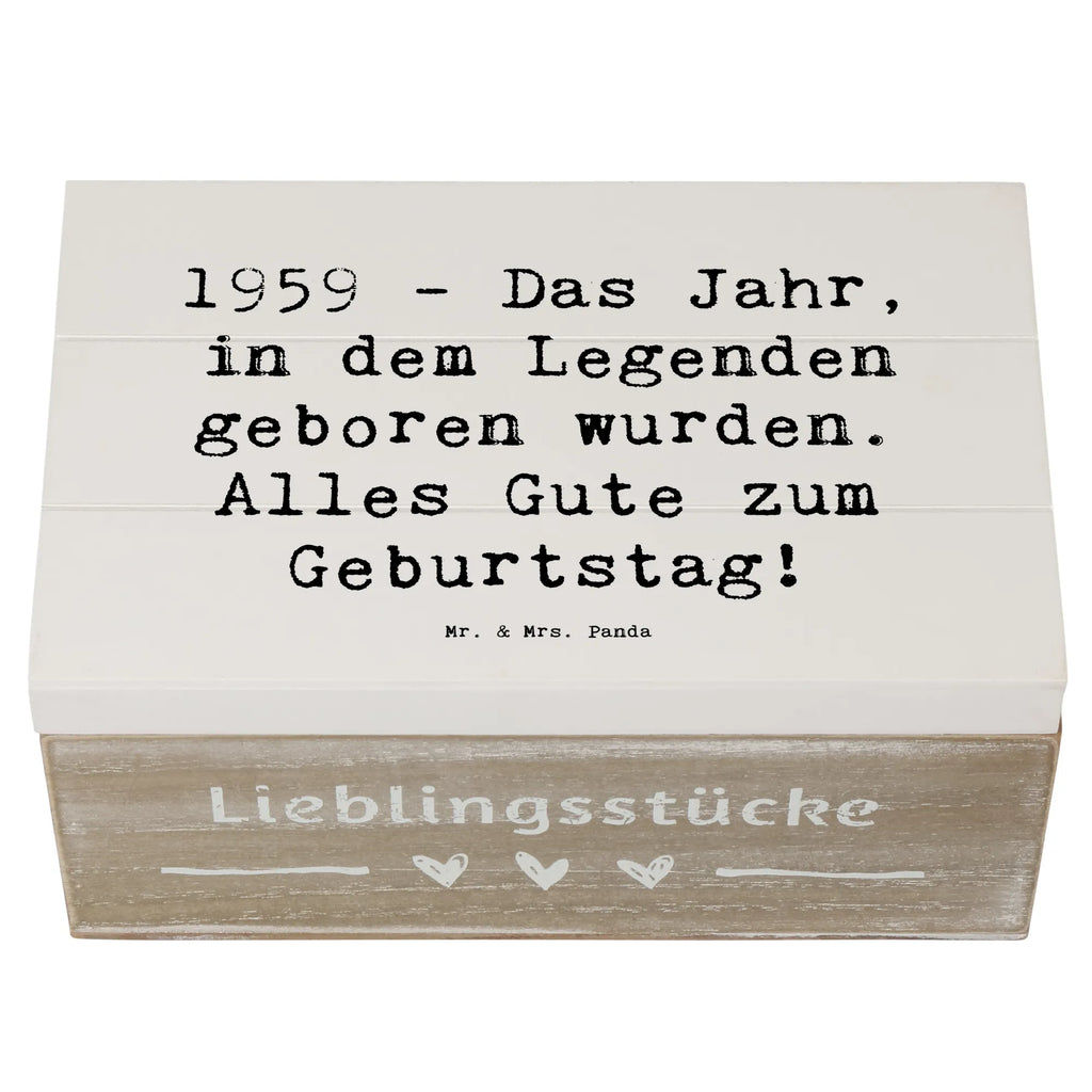 Wooden chest Saying 1959 - Das Jahr, in dem Legenden geboren wurden. Alles Gute zum Geburtstag! Erinnerungskiste, Holzkiste, Truhe, XXL, Schatulle, Geschenkdose, Kiste, Erinnerungsbox, Schatzkiste, Geschenkbox, Dekokiste, Aufbewahrungsbox, Geburtstag, Geburtstagsgeschenk, Geschenk