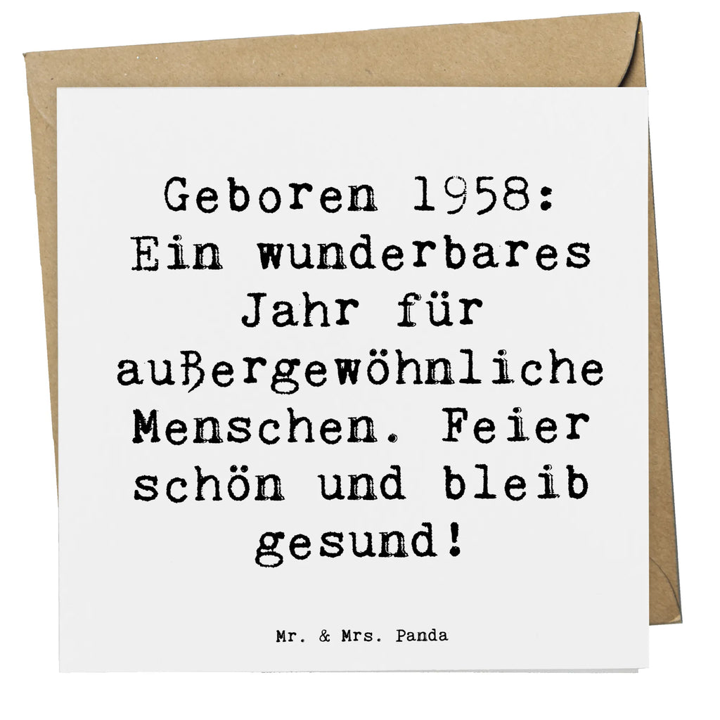 Deluxe Card Saying Geboren 1958: Ein wunderbares Jahr für außergewöhnliche Menschen. Feier schön und bleib gesund! Hochwertige Klappkarte, Hochzeitskarte, Glückwunschkarte, Klappkarte, Hochwertige Grußkarte, Grußkarte, Einladungskarte, Geburtstagskarte, Karte, Geburtstag, Geburtstagsgeschenk, Geschenk