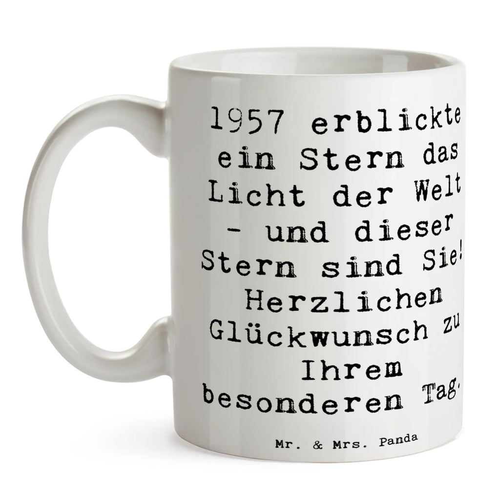 Tasse Spruch 1957 Geburtstag Stern Tasse mit Zitaten, Tasse mit Motiven, Porzellantasse, Bürotasse, Kaffeetasse, Teetasse, Tasse, Keramiktasse, Geschenktasse, Geburtstag, Geburtstagsgeschenk, Geschenk