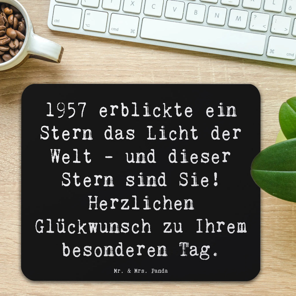 Mouse mat Saying 1957 erblickte ein Stern das Licht der Welt - und dieser Stern sind Sie! Herzlichen Glückwunsch zu Ihrem besonderen Tag. Mousepad, Mausunterlage, Mauspad, Mauspad Büro, Arbeitszimmer, PC Zubehör, Computer zubehör, Büroausstattung, Einzigartiges Mauspad, Designer Mauspad, Geburtstag, Geburtstagsgeschenk, Geschenk