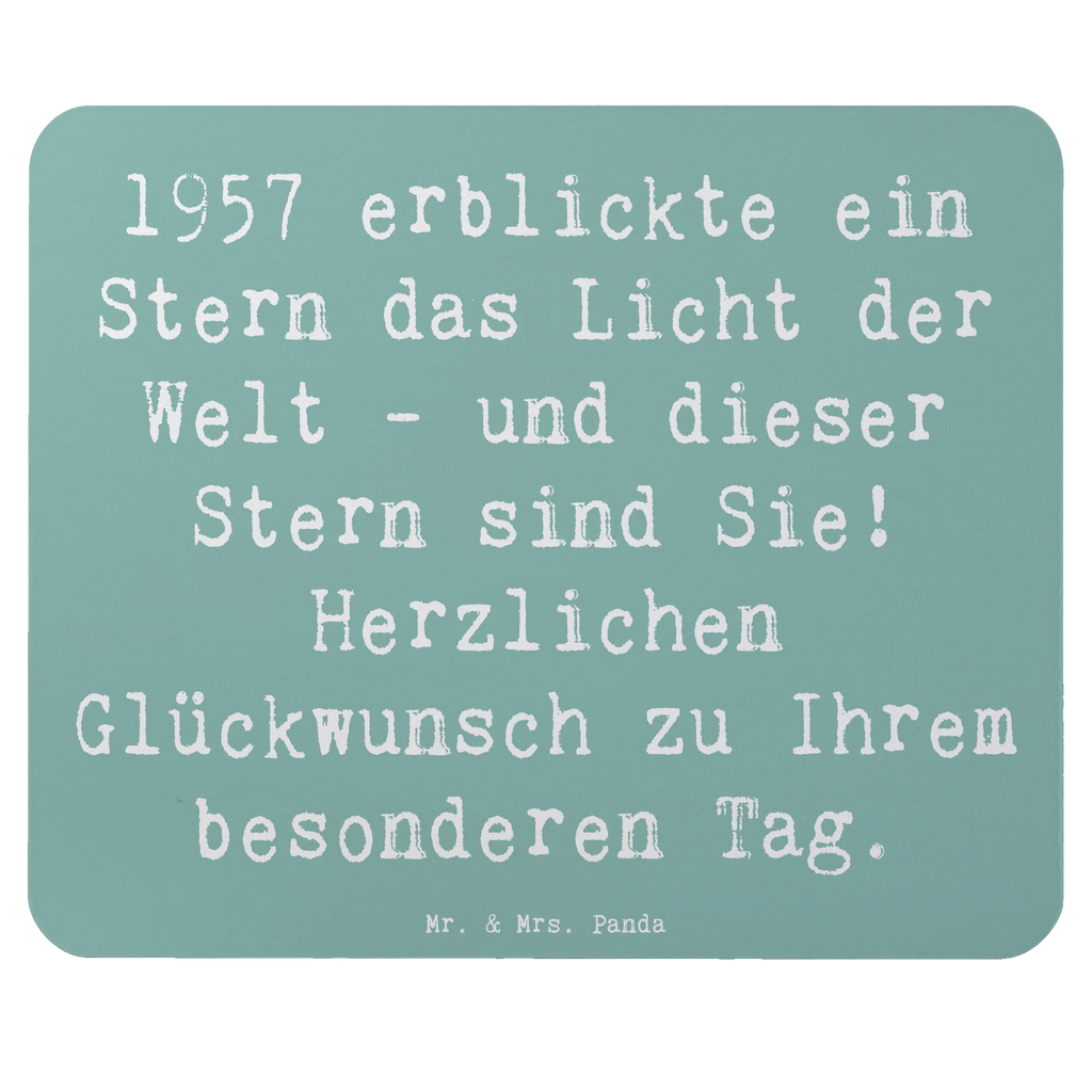 Mouse mat Saying 1957 erblickte ein Stern das Licht der Welt - und dieser Stern sind Sie! Herzlichen Glückwunsch zu Ihrem besonderen Tag. Mousepad, Mausunterlage, Mauspad, Mauspad Büro, Arbeitszimmer, PC Zubehör, Computer zubehör, Büroausstattung, Einzigartiges Mauspad, Designer Mauspad, Geburtstag, Geburtstagsgeschenk, Geschenk