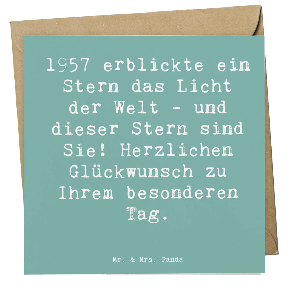 Deluxe Card Saying 1957 erblickte ein Stern das Licht der Welt - und dieser Stern sind Sie! Herzlichen Glückwunsch zu Ihrem besonderen Tag. Glückwunschkarte, Karte, Hochzeitskarte, Grußkarte, Hochwertige Klappkarte, Hochwertige Grußkarte, Klappkarte, Geburtstagskarte, Einladungskarte, Geburtstag, Geburtstagsgeschenk, Geschenk