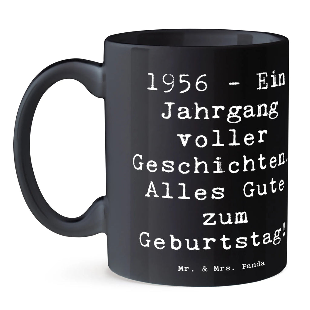 Mug Saying 1956 - Ein Jahrgang voller Geschichten. Alles Gute zum Geburtstag! Keramiktasse, Teetasse, Tasse mit Motiven, Geschenktasse, Kaffeetasse, Porzellantasse, Bürotasse, Tasse mit Zitaten, Tasse, Geburtstag, Geburtstagsgeschenk, Geschenk