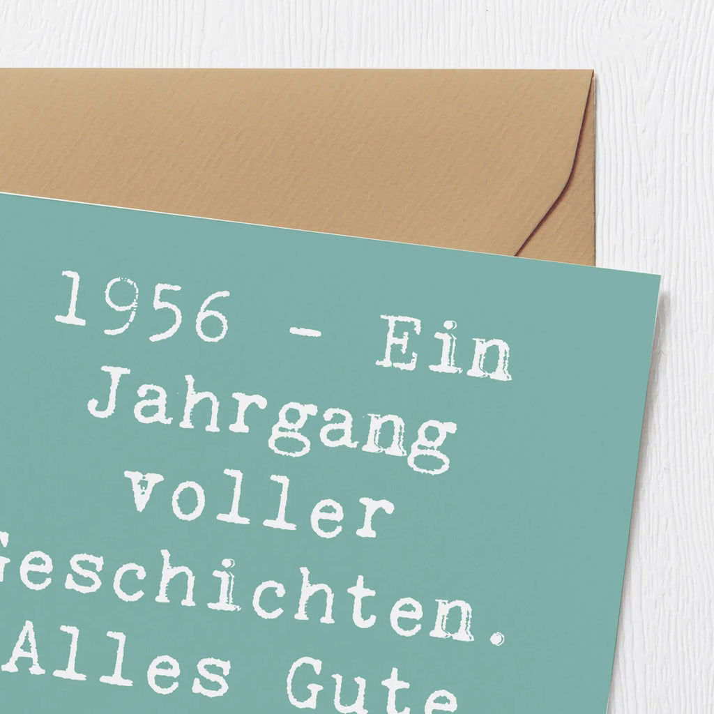 Deluxe Karte Spruch 1956 Geburtstag Hochzeitskarte, Hochwertige Grußkarte, Karte, Glückwunschkarte, Grußkarte, Einladungskarte, Hochwertige Klappkarte, Klappkarte, Geburtstagskarte, Geburtstag, Geburtstagsgeschenk, Geschenk