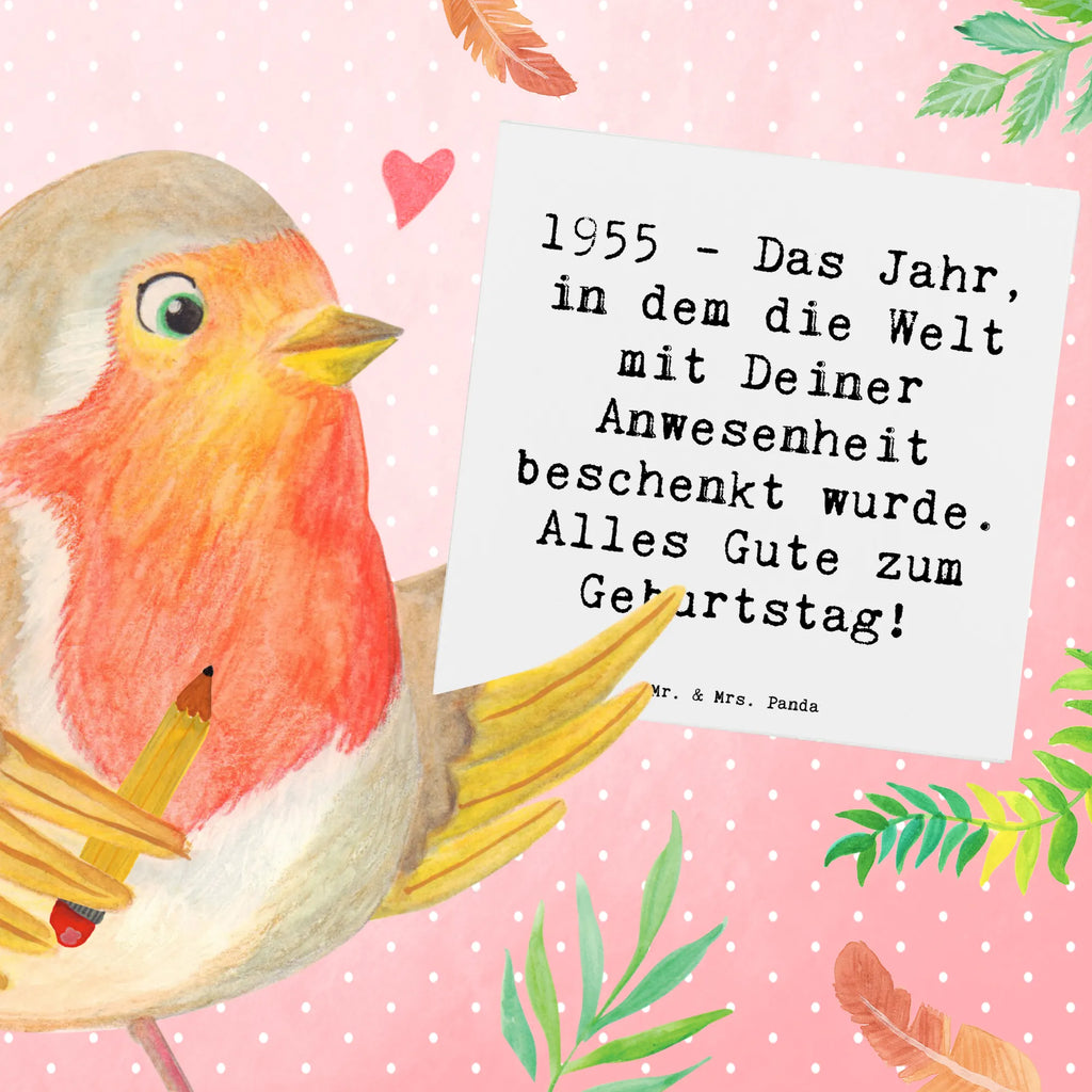 Deluxe Karte Spruch 1955 Geburtstag Einladungskarte, Grußkarte, Glückwunschkarte, Karte, Klappkarte, Geburtstagskarte, Hochwertige Klappkarte, Hochzeitskarte, Hochwertige Grußkarte, Geburtstag, Geburtstagsgeschenk, Geschenk