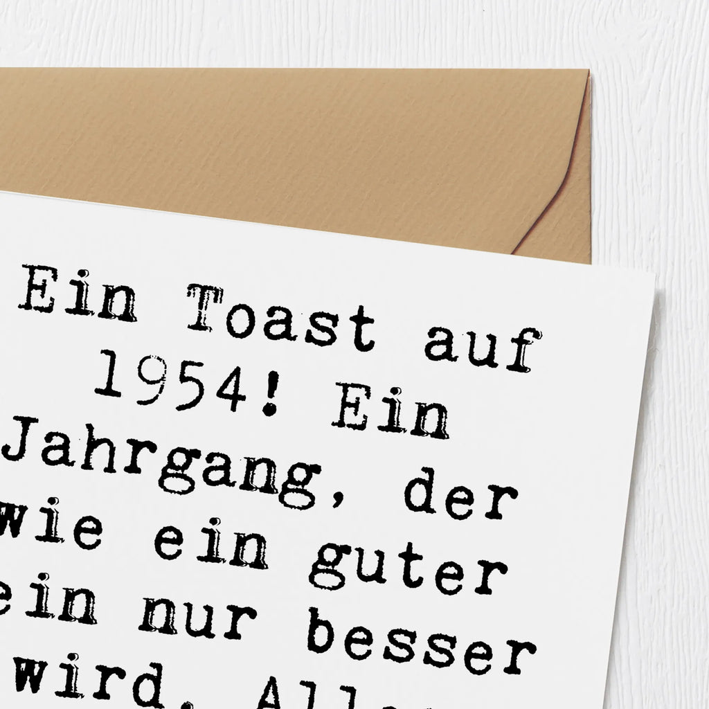 Deluxe Card Saying Ein Toast auf 1954! Ein Jahrgang, der wie ein guter Wein nur besser wird. Alles Liebe zum Geburtstag! Karte, Hochzeitskarte, Klappkarte, Hochwertige Grußkarte, Einladungskarte, Glückwunschkarte, Geburtstagskarte, Hochwertige Klappkarte, Grußkarte, Geburtstag, Geburtstagsgeschenk, Geschenk