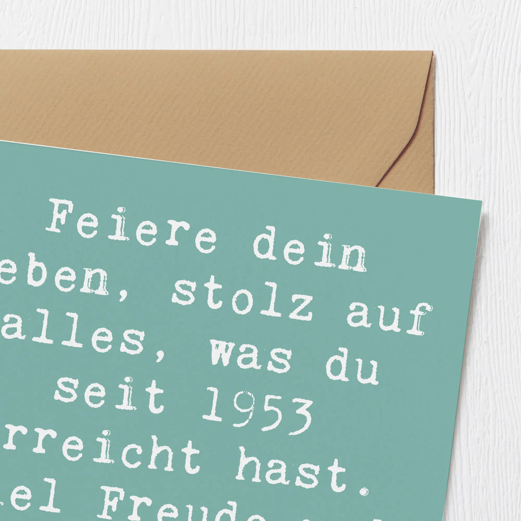 Deluxe Karte Spruch 1953 Geburtstag Hochwertige Grußkarte, Klappkarte, Karte, Hochwertige Klappkarte, Einladungskarte, Grußkarte, Glückwunschkarte, Geburtstagskarte, Hochzeitskarte, Geburtstag, Geburtstagsgeschenk, Geschenk
