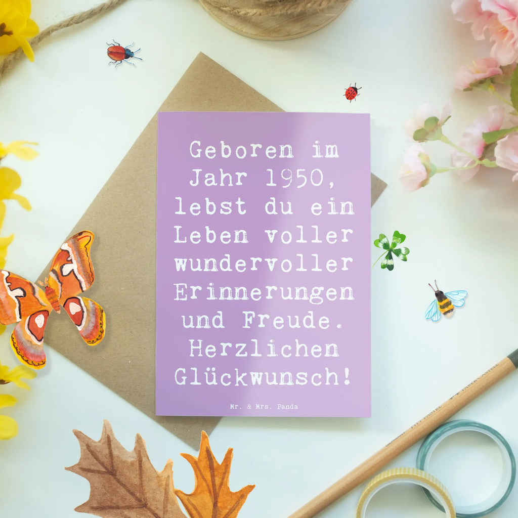 Grußkarte Spruch 1950 Geburtstag Grußkarte, Karte, Hochzeitskarte, Geburtstagskarte, Ansichtskarten, Glückwunschkarte, Einladungskarte, Klappkarte, Geburtstag, Geburtstagsgeschenk, Geschenk