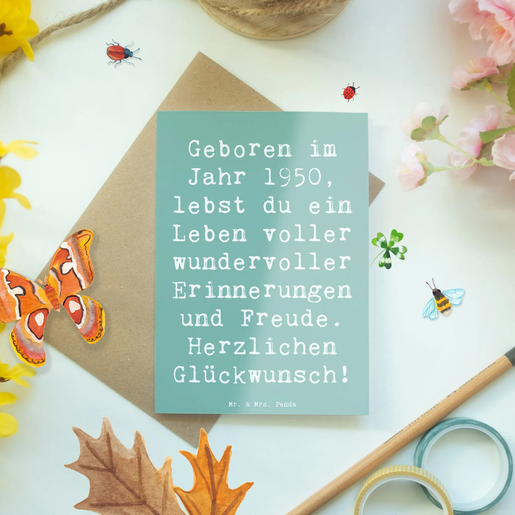 Grußkarte Spruch 1950 Geburtstag Grußkarte, Karte, Hochzeitskarte, Geburtstagskarte, Ansichtskarten, Glückwunschkarte, Einladungskarte, Klappkarte, Geburtstag, Geburtstagsgeschenk, Geschenk