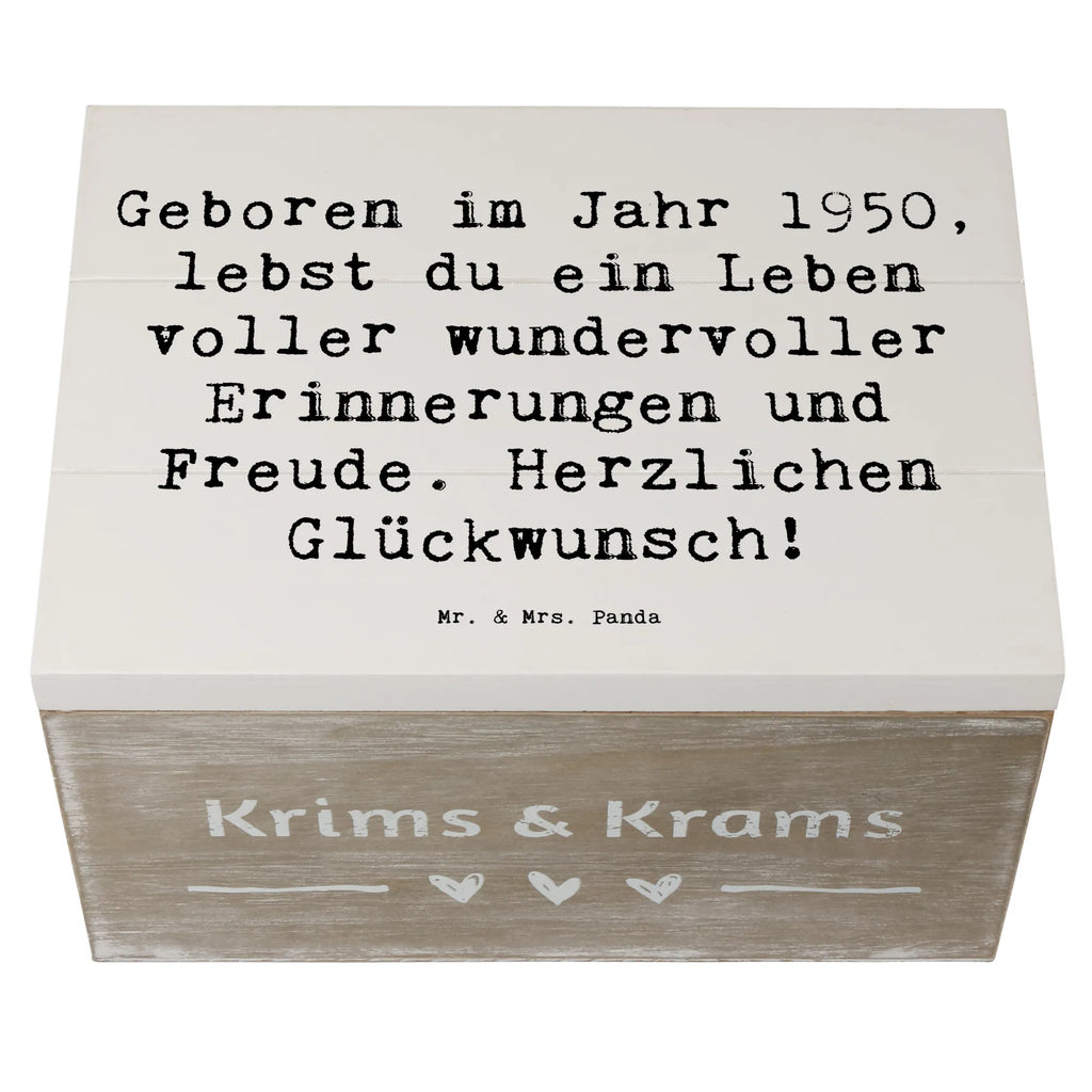Wooden chest Saying Geboren im Jahr 1950, lebst du ein Leben voller wundervoller Erinnerungen und Freude. Herzlichen Glückwunsch! Dekokiste, Schatzkiste, Truhe, Erinnerungskiste, Kiste, Aufbewahrungsbox, XXL, Geschenkdose, Holzkiste, Schatulle, Geschenkbox, Erinnerungsbox, Geburtstag, Geburtstagsgeschenk, Geschenk