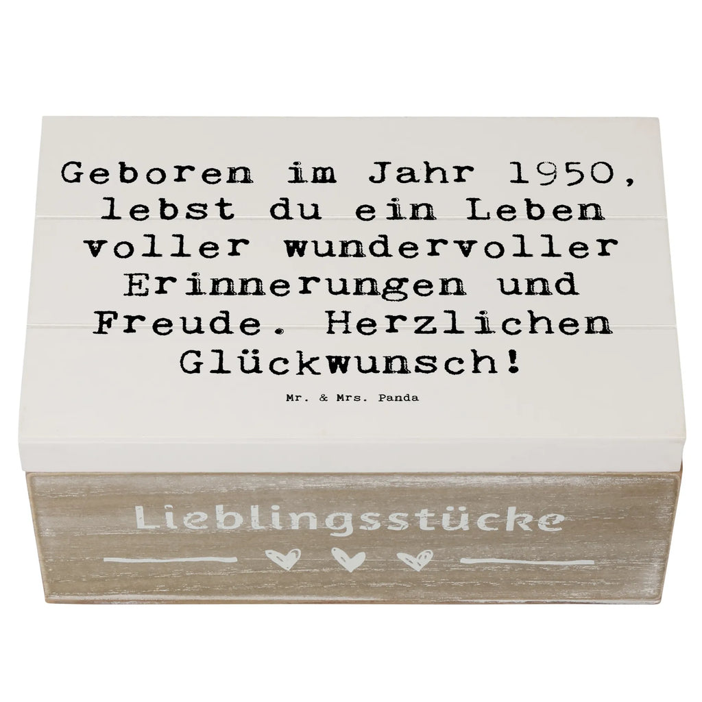 Wooden chest Saying Geboren im Jahr 1950, lebst du ein Leben voller wundervoller Erinnerungen und Freude. Herzlichen Glückwunsch! Dekokiste, Schatzkiste, Truhe, Erinnerungskiste, Kiste, Aufbewahrungsbox, XXL, Geschenkdose, Holzkiste, Schatulle, Geschenkbox, Erinnerungsbox, Geburtstag, Geburtstagsgeschenk, Geschenk