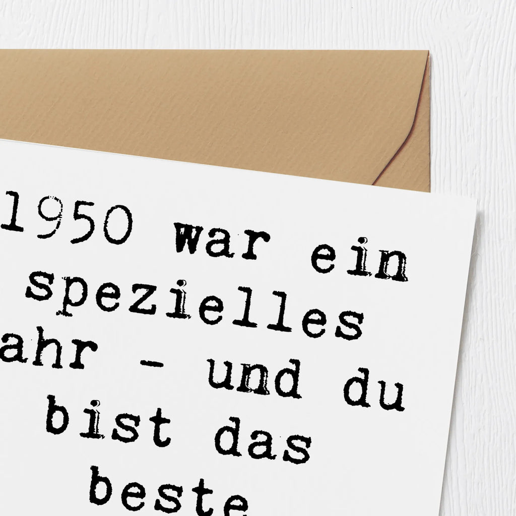 Deluxe Card Saying 1950 war ein spezielles Jahr - und du bist das beste Beispiel dafür! Hochwertige Klappkarte, Grußkarte, Glückwunschkarte, Einladungskarte, Hochwertige Grußkarte, Karte, Hochzeitskarte, Klappkarte, Geburtstagskarte, Geburtstag, Geburtstagsgeschenk, Geschenk