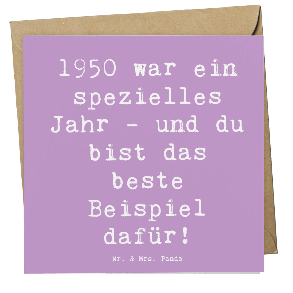 Deluxe Card Saying 1950 war ein spezielles Jahr - und du bist das beste Beispiel dafür! Hochwertige Klappkarte, Grußkarte, Glückwunschkarte, Einladungskarte, Hochwertige Grußkarte, Karte, Hochzeitskarte, Klappkarte, Geburtstagskarte, Geburtstag, Geburtstagsgeschenk, Geschenk