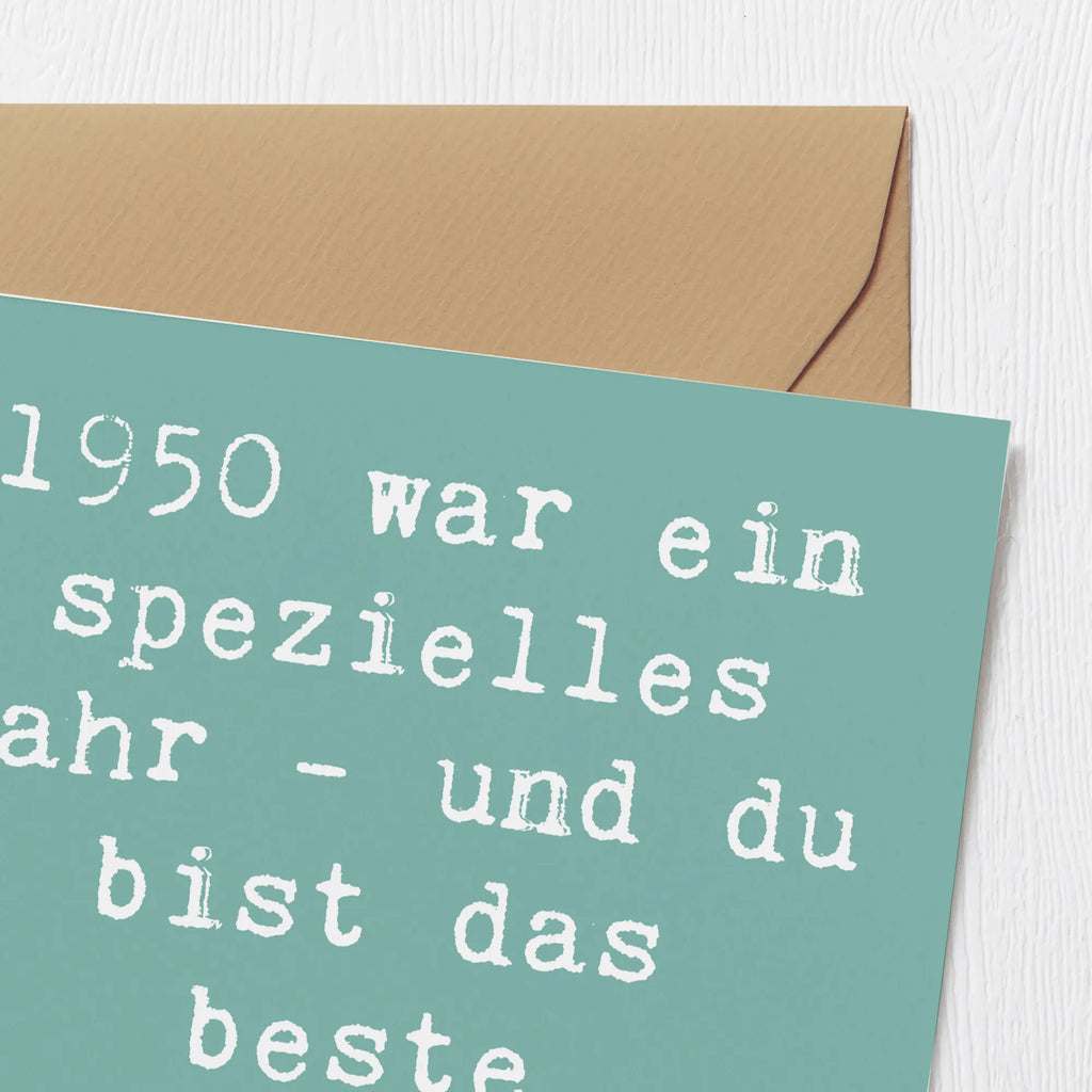 Deluxe Card Saying 1950 war ein spezielles Jahr - und du bist das beste Beispiel dafür! Hochwertige Klappkarte, Grußkarte, Glückwunschkarte, Einladungskarte, Hochwertige Grußkarte, Karte, Hochzeitskarte, Klappkarte, Geburtstagskarte, Geburtstag, Geburtstagsgeschenk, Geschenk