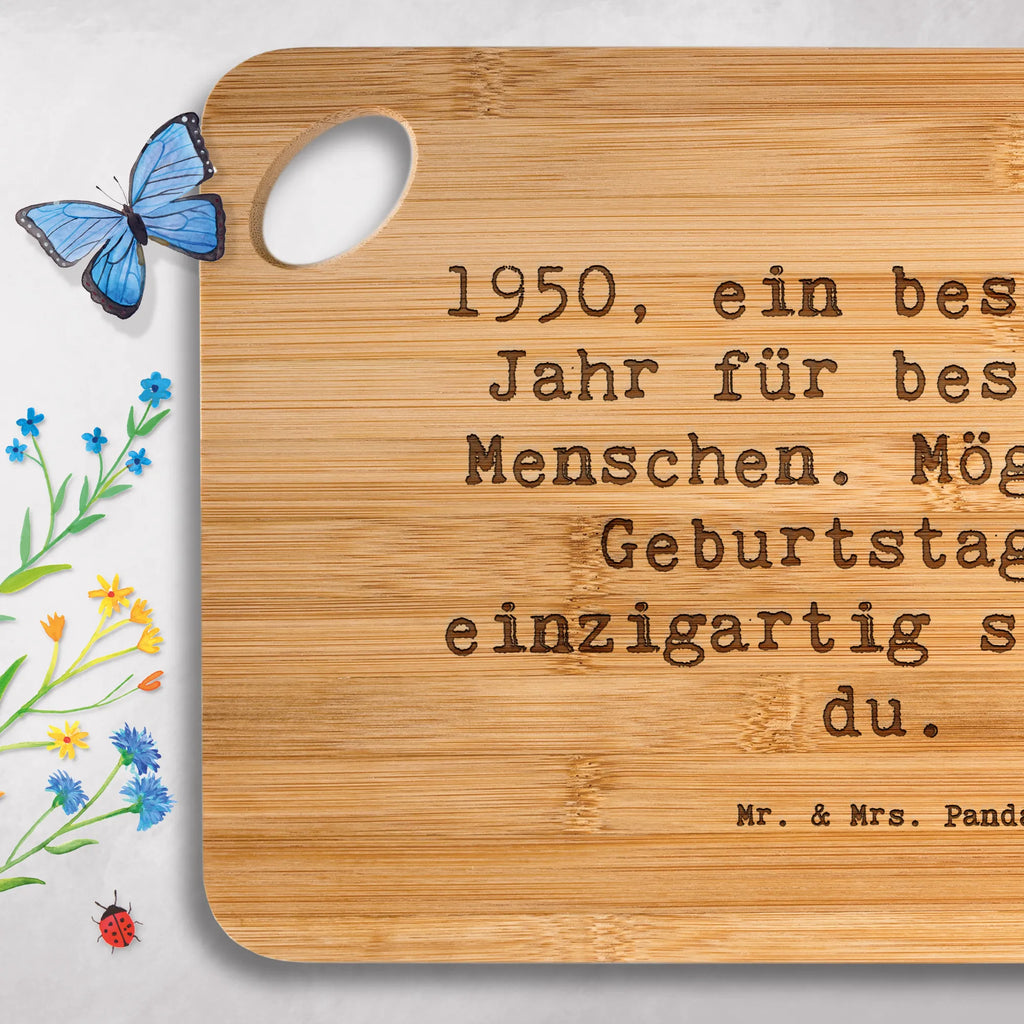 Bambus - deska do krojenia Przysłowie Geboren im Jahr 1950, lebst du ein Leben voller wundervoller Erinnerungen und Freude. Herzlichen Glückwunsch! Urodziny, prezent urodzinowy, prezent