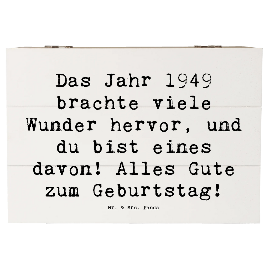 Wooden chest Saying Das Jahr 1949 brachte viele Wunder hervor, und du bist eines davon! Alles Gute zum Geburtstag! Dekokiste, Aufbewahrungsbox, Kiste, Geschenkdose, Schatulle, Truhe, Erinnerungskiste, Holzkiste, Schatzkiste, Erinnerungsbox, Geschenkbox, XXL, Geburtstag, Geburtstagsgeschenk, Geschenk