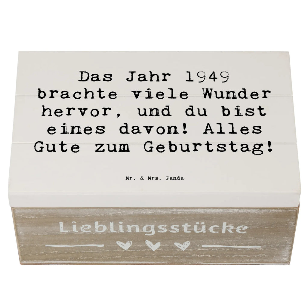Wooden chest Saying Das Jahr 1949 brachte viele Wunder hervor, und du bist eines davon! Alles Gute zum Geburtstag! Dekokiste, Aufbewahrungsbox, Kiste, Geschenkdose, Schatulle, Truhe, Erinnerungskiste, Holzkiste, Schatzkiste, Erinnerungsbox, Geschenkbox, XXL, Geburtstag, Geburtstagsgeschenk, Geschenk