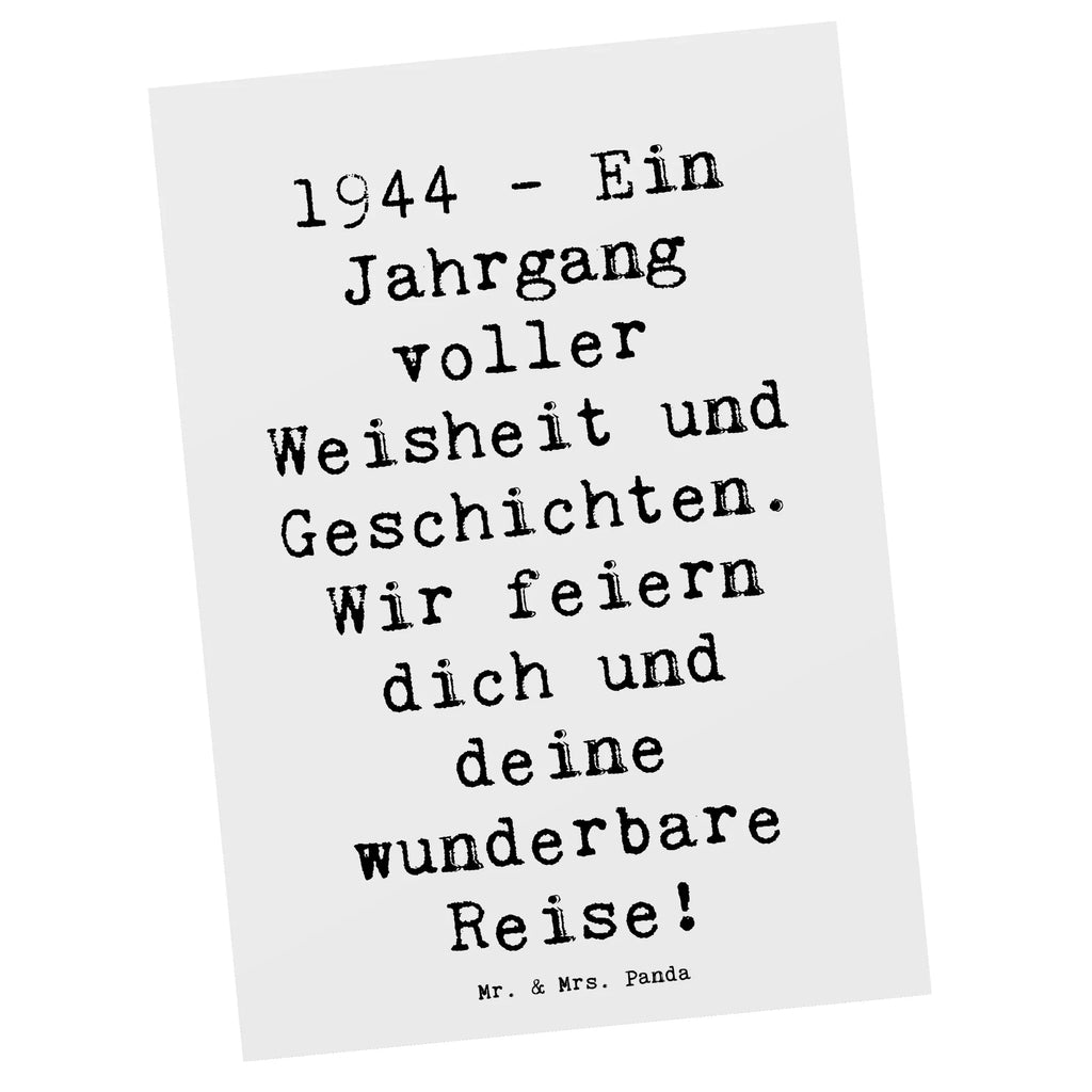Postcard Saying 1944 - Ein Jahrgang voller Weisheit und Geschichten. Wir feiern dich und deine wunderbare Reise! Kunstkarten, Motivkarte, spruchkarte, Postkarten, bildkarte, Designkarte, Postkarte, Ansichtskarten, Grußkarte, einzelkarte, Fotokarte, Ansichtskarte, kunstkarte, Geschenk, Geburtstag, Geburtstagsgeschenk