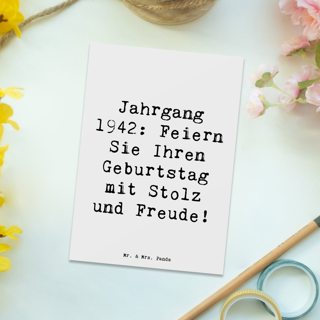 Postcard Saying Jahrgang 1942: Feiern Sie Ihren Geburtstag mit Stolz und Freude! Karte, Ansichtskarte, Postkarte, Ansichtskarten, Grußkarte, Dankeskarte, Geburtstagskarte, Einladungskarten Geburtstag, Einladung Geburtstag, Einladung, Geschenkkarte, Einladungskarte, Geburtstag, Geburtstagsgeschenk, Geschenk