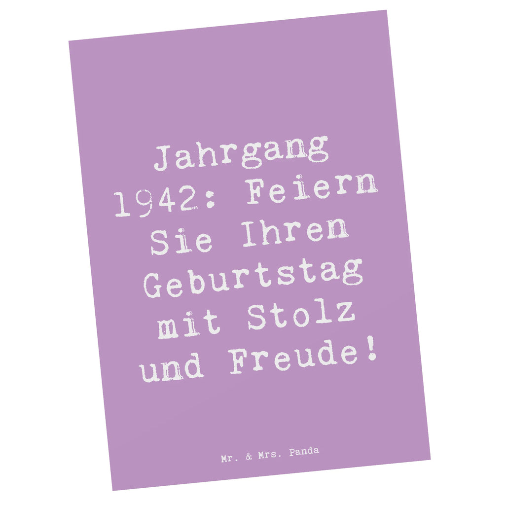 Postcard Saying Jahrgang 1942: Feiern Sie Ihren Geburtstag mit Stolz und Freude! Karte, Ansichtskarte, Postkarte, Ansichtskarten, Grußkarte, Dankeskarte, Geburtstagskarte, Einladungskarten Geburtstag, Einladung Geburtstag, Einladung, Geschenkkarte, Einladungskarte, Geburtstag, Geburtstagsgeschenk, Geschenk