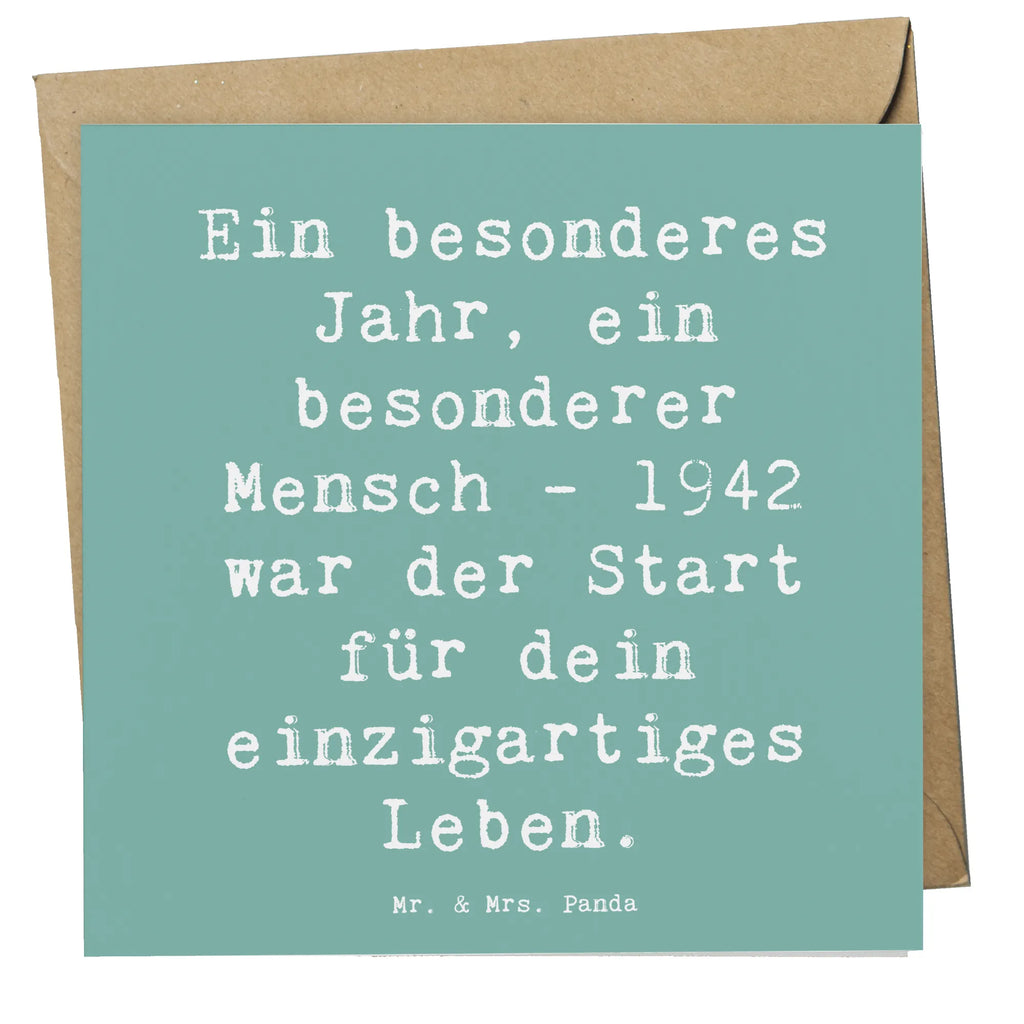 Deluxe Card Saying Ein besonderes Jahr, ein besonderer Mensch - 1942 war der Start für dein einzigartiges Leben. anlasskarte, doppelkarte, Grußkarte, Glückwunschkarte, Klappkarte, faltkarte, Geschenk, Geburtstagsgeschenk, Geburtstag