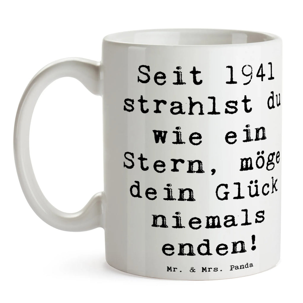 Tasse Spruch 1941 Geburtstag Stern Geschenktasse, Tasse mit Zitaten, Teetasse, Kaffeetasse, Bürotasse, Keramiktasse, Porzellantasse, Tasse, Tasse mit Motiven, Geburtstag, Geburtstagsgeschenk, Geschenk
