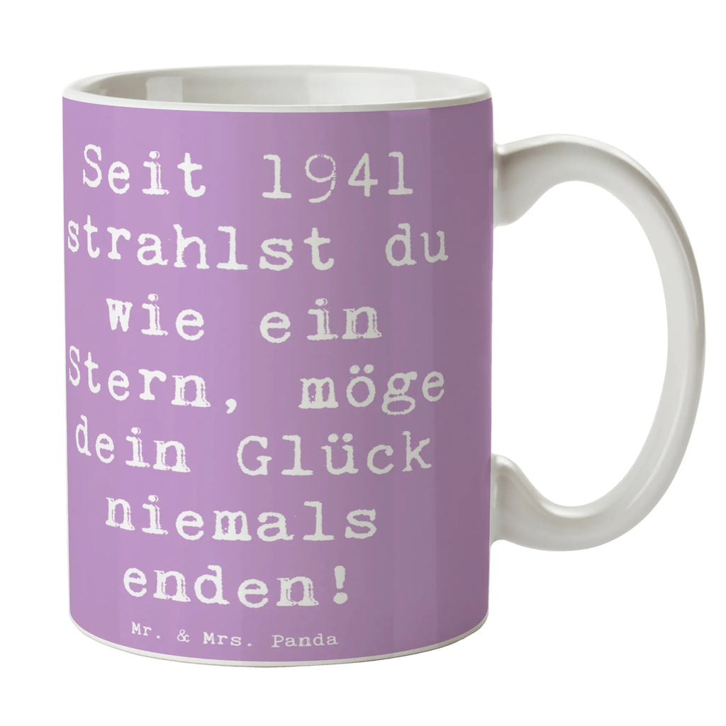Tasse Spruch 1941 Geburtstag Stern Geschenktasse, Tasse mit Zitaten, Teetasse, Kaffeetasse, Bürotasse, Keramiktasse, Porzellantasse, Tasse, Tasse mit Motiven, Geburtstag, Geburtstagsgeschenk, Geschenk