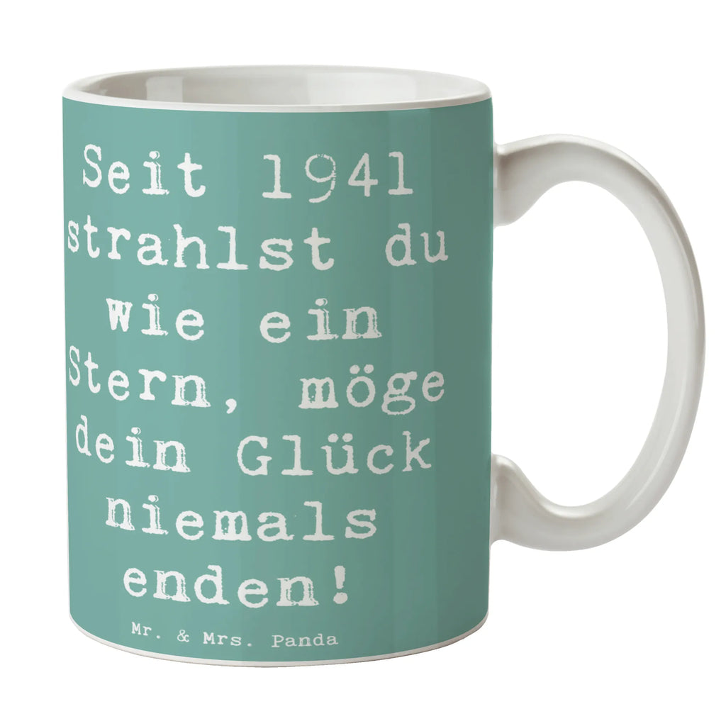 Tasse Spruch 1941 Geburtstag Stern Geschenktasse, Tasse mit Zitaten, Teetasse, Kaffeetasse, Bürotasse, Keramiktasse, Porzellantasse, Tasse, Tasse mit Motiven, Geburtstag, Geburtstagsgeschenk, Geschenk